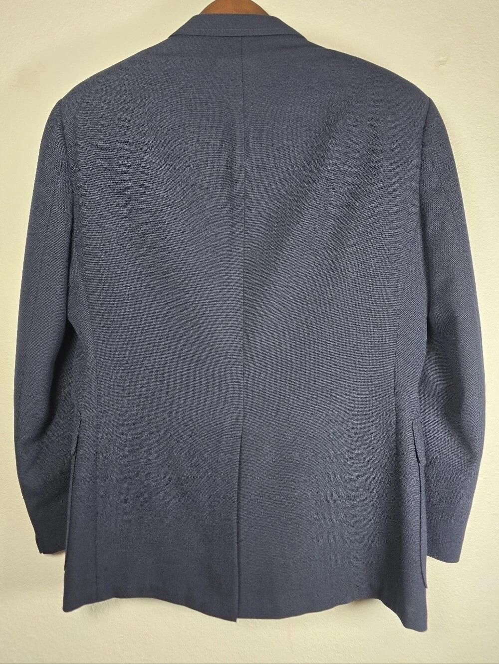 Vintage 1988 Christian Brooks Navy Blue Blazer 44R Gold Crest Buttons USA Made